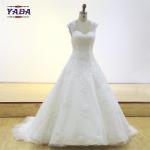 Latest elegant v-neck backless embroidery mullet luxury dress vintage lace