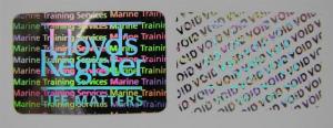 China Tamper Evident Void Hologram Security Stickers / Hot Stamp Stickers Glossy Varnish factory