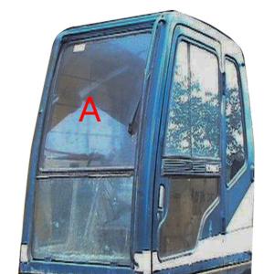 China 840mm 745mm Excavator Cab Glass KOBELCO Custom Windshield Glass factory