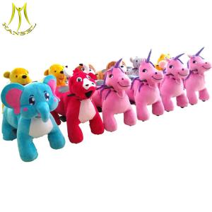 China Hansel amusement park coin operated ride animal scooters in mall factory
