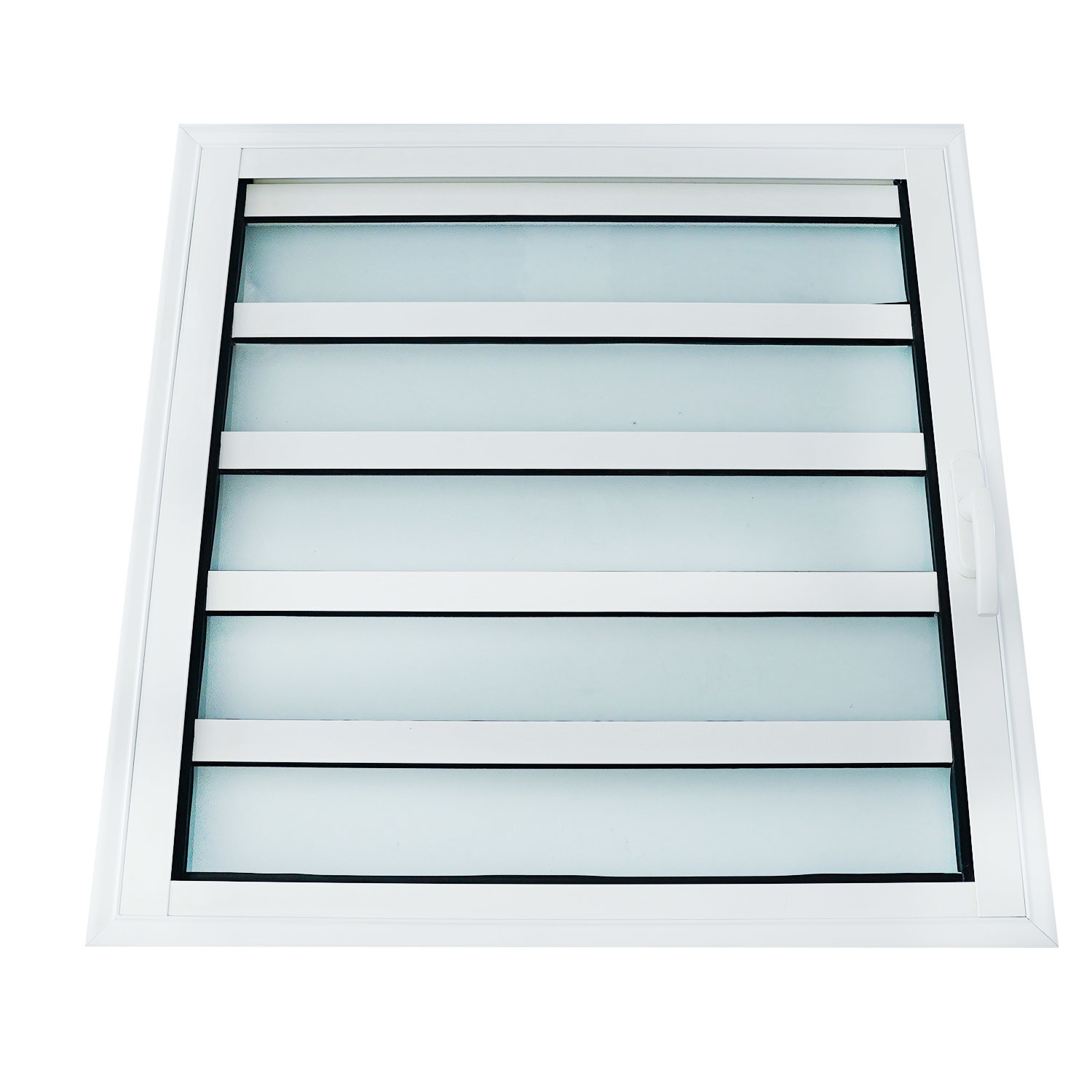 Functional Blind Shutter Louver Glass Window With Simplicity Material