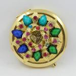 Shinny Gifts Ladies Favor Wedding Gifts Gold Plating Cosmetic Mirror Portable