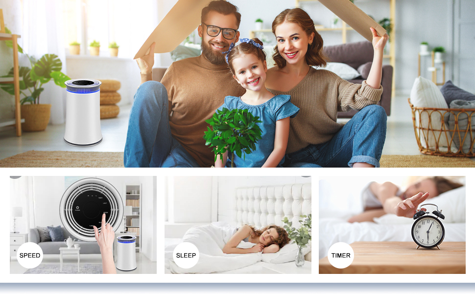 120m3/H Desktop Air Purifier Ultraviolet Light H13 Hepa Filter Air Purifier