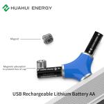 Cylindrical Portable USB Battery 1000 Times Cycle Life 1.5V