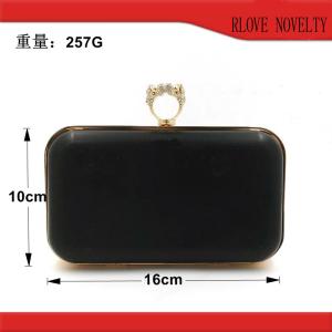 China Bag accessory making iron metal part 16*10 cm gold rectangle shape clutch box metal frame factory