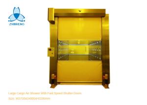 China depth 4000mm Full Stainless Steel 304 Space-Saving Industrial Air Shower Tunnel With 1.5kw Fast Speed Shutter Doors factory