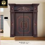 Fireproof Swig Left Aluminum Shop Front Doors Villa Solid Aluminium Front Doors