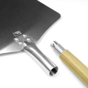China Oven Tools 83cm Aluminum Pizza Peel With Detachable Wood Handle Pizza Schep 12x14 factory