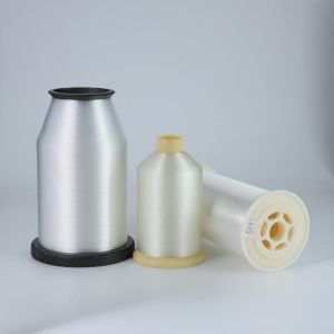 China Braided Sleeve Pure Black PET Mono Filament Yarn Knitting Weaving Monofilament Polyester Yarn Expandable Braided Sleeve factory