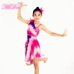 Textile Printing Floral Diagonal Lyrical Dance Competition Costumes Skating And