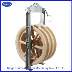 Single Nylon Sheave ACSR Overhead Line Conductor Stringing Blocks