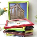 6inch High glossy with gold foil edge PVC plastic photo frame 7color avaiable