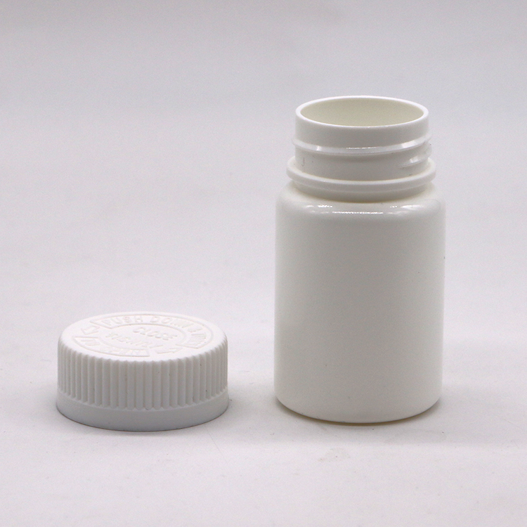 50mL PE Round Shape HDPE Plastic Bottle for Medicine Solid Tablet Capsule Storage