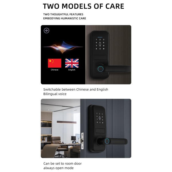 TTLOCK One Touch Unlock Keyless Security Code Door Lock APP for Code Smart Numbers Room Smart Lock