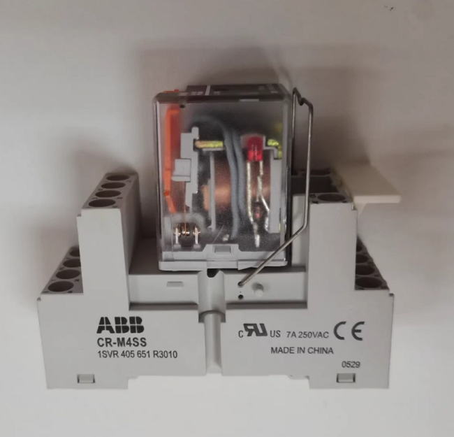 ABB CR-M230AC4L Plug-in Relay Module with 4 NO Contacts 230V AC Coil High