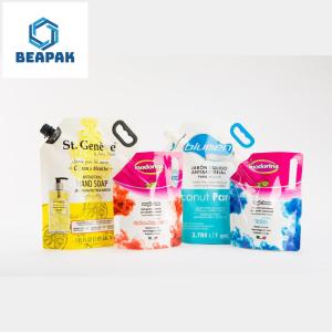 China Biodegradable Juice Drink Stand Up Liquid Pouch With Spout factory