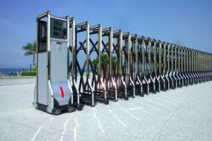 China Trackless Parking Entry Wireless Automated Electric Retractable Gate factory