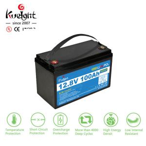 China 4000 Times 100ah 12v Deep Cycle Lifepo4 Battery Lithium for Home Appliances factory