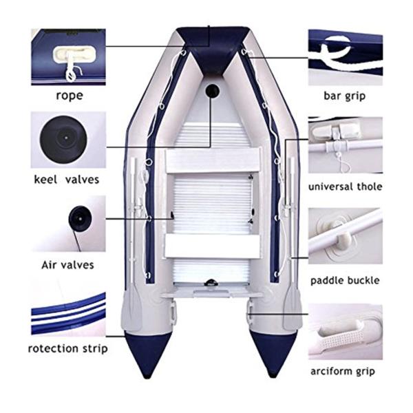 14.1 ft Inflatable Boat Inflatable Rescue & Dive Inflatable Raft Power Boat with outboard motor