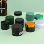 Matte Black Blue Green Cosmetic Bottle Packaging Glass Cream Jar 5g 10g 15g 30g
