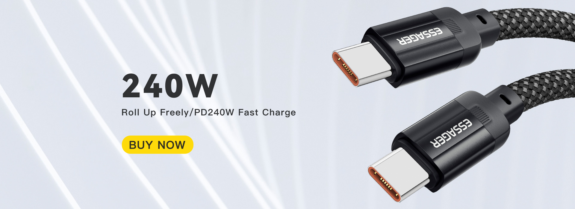 ES-X55 Series Magnetic Absorption Quick Charge Cable USB C To Type C Cable 100W 240W 1m