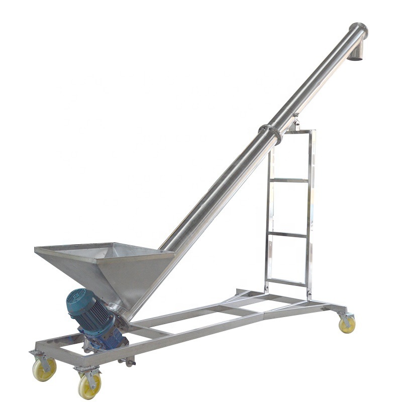 OEM Custom Heavy Duty Long Stainless Steel Inclined Conveyor Auger Conveyor for Powder