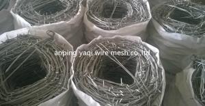 China High Tensile Galvanized Barbed Wire Fence 2mm*2mm For Farmland / Railway factory