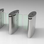 Airport Standard Tripod Turnstile Gate High Security Waist Height Sliding Panel