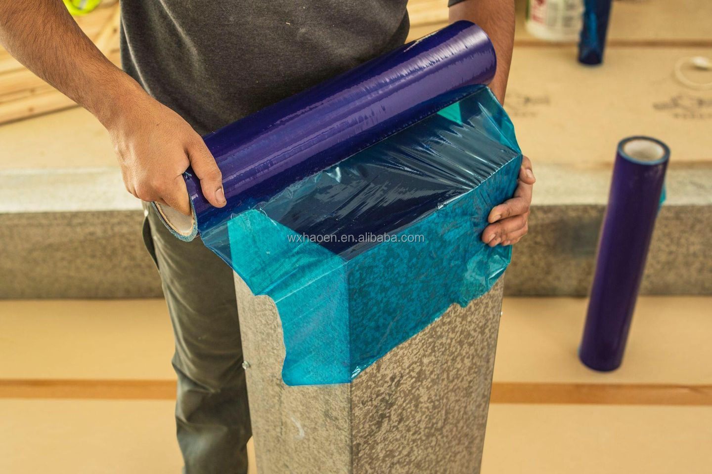 High Adhesion Easy Tear Off Duct Cover Film Stretch Film For Air Duct Cleaning
