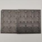 Black Plastic Waffle Pack Tray ESD 12PCS High Temperature Tray