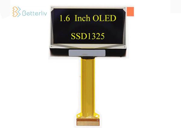 China 128*64 Small OLED Display , 1.6" OLED Module Display Monochrome yellow factory