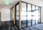 Sound Proof Double Glass Partition Wall System 12mm+12mm Hollow Space