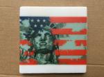 2017 Popular Good Quality 4'' Square Anti Slip Marble Stone Coaster Customized