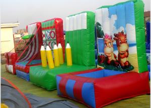 China Digital Printing Cartoon Obstacle Course For Kids 0.55 mm PVC Tarpaulin factory
