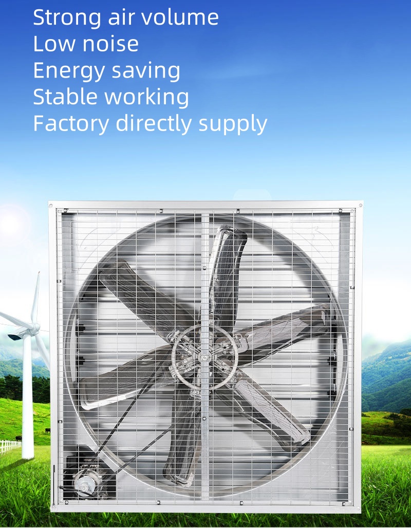 2025 Hot Sale Big air Volume Cooling Fan Ventilation Wall Hammer Fan for Poultry Farm Greenhouse for Sale with Shutter