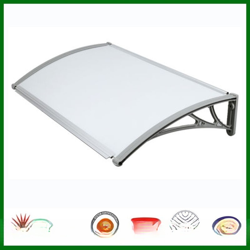 DIY Outdoor Window Awning Canopy with Polycarbonate Clear Sheet Self-Clean Sun Shield