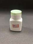 Flip Capsule Plastic Screw Top Bottles , 90CC Solid Square Plastic Bottle