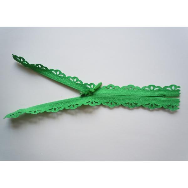Nice design 24 colors available #3 lace nylon zipper with waterdrop slider for garment