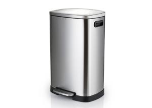 China Recycling 355mm Width Stainless Steel 13 Gallon Trash Can factory