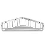 SUS304 Stainless Steel Bathroom Storage Baskets Corner Shower Caddy Wall Install