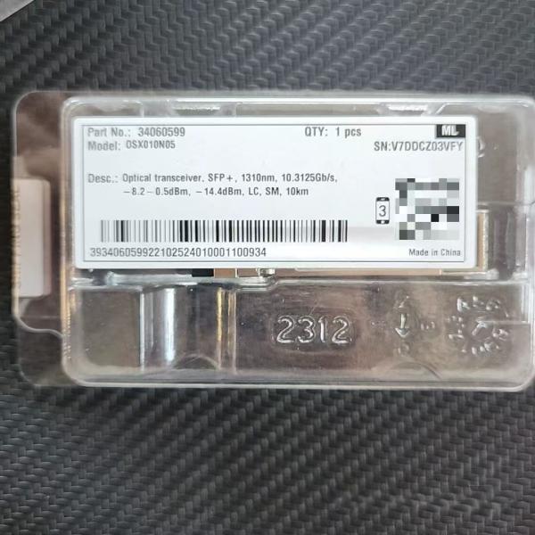 Original Huawei Optical Transceiver SFP+,1310nm,10.3125Gb/s, -8.2~0.5dBm,-14