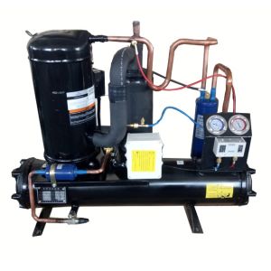 5HP Water Cooled Scroll Compressor Condensing Unit 380V 3PH