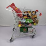 American Style Foldable Steel Shopping Cart Supermarket Basket Trolley CE