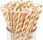 SGS Assorted Colors Party Compostable Christmas Paper Straws