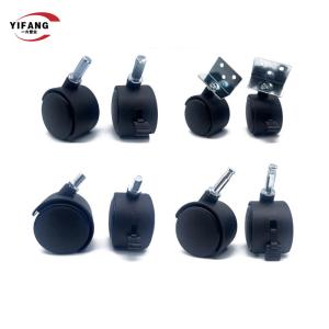 China Mould Injection Flower Pot Wheels No Brake Pulley Swivel Caster Wheels factory