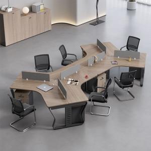China Creative Office Staff 6-8 Person Desk And Chair Combination factory