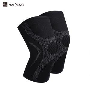 China Custom Anti Slip Elastic Compression Knee Sleeves For Basketball And Gym Sports factory