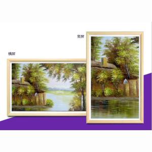 China 49 Inch Wood Frame WIFI Network Android LCD LED Signage Display Advertising Monitor factory