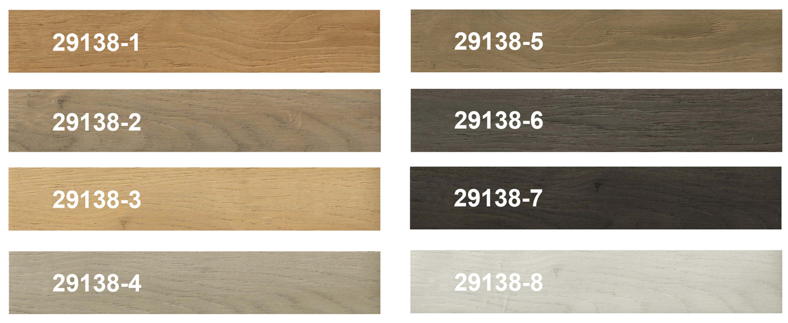 GKBM FT-W29138-1 Anti-slip Wear Resistance Brown Jump Color Oak Wood Grain Stone Vinyl Composite Click SPC Flooring