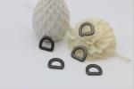 New style matte gun metal color flat meat d ring buckle 12 mm for bags